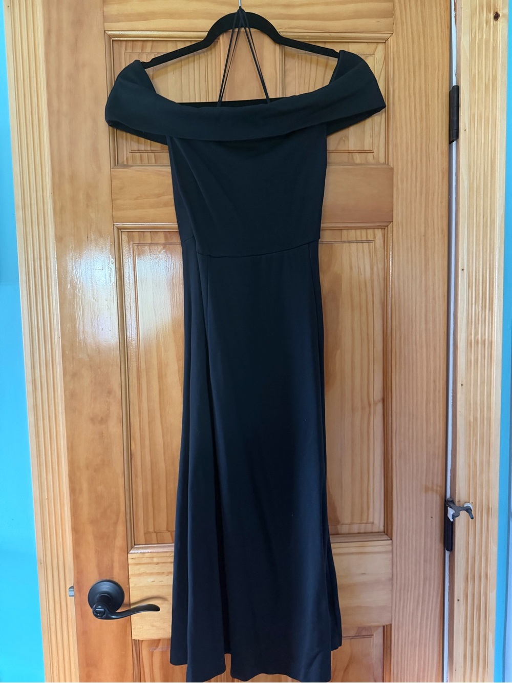 Banana Republic Black Off-Shoulder Midi Dress
